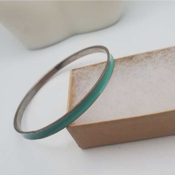 Seagreen enamel 1990s‎ slider bracelet bangle - Picture 2 of 2